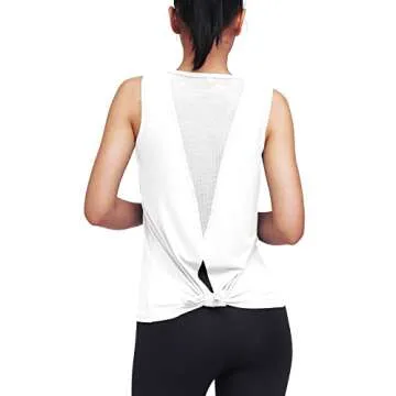 Mippo Workout Tops for Women Stylish Mesh Tank Shirts