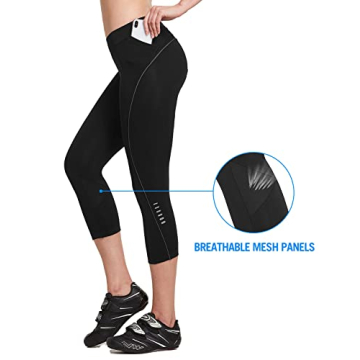 BALEAF Women's Cycling Pants with 3D Gel Padding and Pockets
