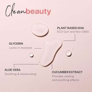 Self Tanner Spray - USA Made with Natural & Organic Ingredients, Fast Drying Spray Tan for Pale Skin, Non Toxic Gradual Tanning Spray, Sunless Tanning Water for Women & Men, Medium to Dark