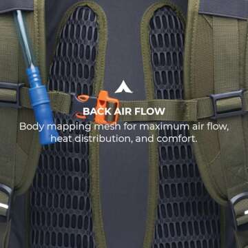 TETON Sports Oasis 18L Hydration Pack with Free 2-Liter Water Bladder; The Perfect Backpack for Hiking, Running, Cycling, or Commuting,Olive