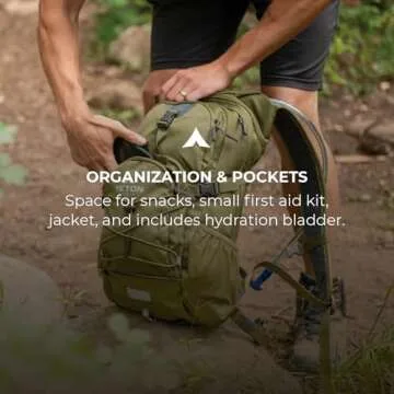 TETON Sports Oasis 18L Hydration Pack with Free 2-Liter Water Bladder; The Perfect Backpack for Hiking, Running, Cycling, or Commuting,Olive