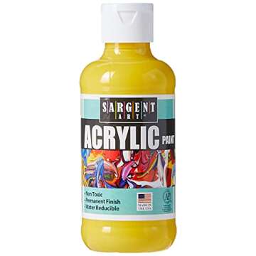 Sargent Art Acrylic Paint, 12 Count x 8 Ounce, Assorted Colors, Non-Fading, Rich Vivid Pigments, Bri...