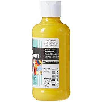 Sargent Art Acrylic Paint, 12 Count x 8 Ounce, Assorted Colors, Non-Fading, Rich Vivid Pigments, Brilliant Matte Finish, Fast Dry Formula, Non-Toxic