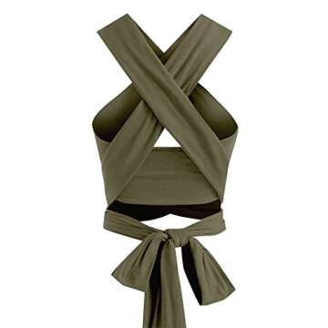 ZAFUL Women's Ribbed Halter Crop Top for Stylish Versatility