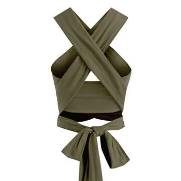 ZAFUL Women's Ribbed Halter Crop Top for Stylish Versatility