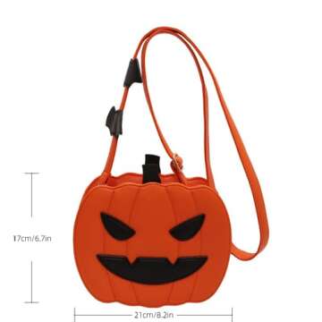 Ubozeuiv Small Spooky Pumpkin Purse - Halloween Crossbody Bag for Women, Stylish and Fun Halloween Accessories