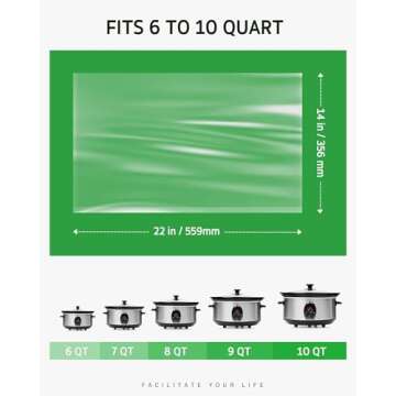 Syntus Slow Cooker Liners, 30 Count Cooking Bags Extra Large Size Disposable Pot Liners Plastic Bags...