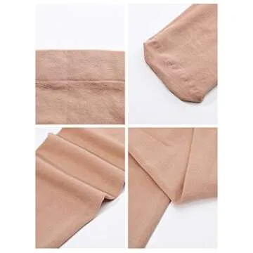 4 Pairs Women's Silk Thigh High Stockings Nylon Socks for Women Halloween Cosplay Costume Party Tights Accessory (Black, White, Skin Color, Pink,F Size)