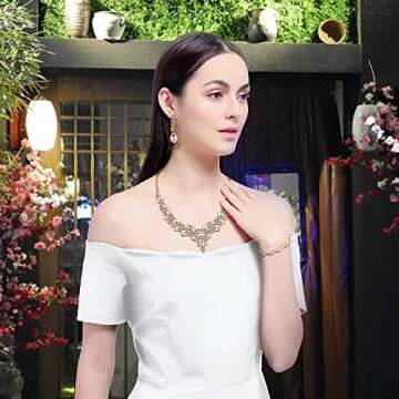 3 Pack Bridal Rhinestone Crystal Jewelry Set for Weddings & Parties