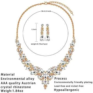 Elegant Bridal Jewelry Set - Necklace, Bracelet & Earrings