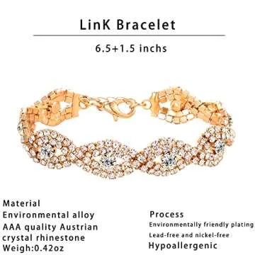 Elegant Bridal Jewelry Set - Necklace, Bracelet & Earrings