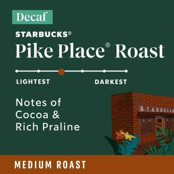 Decaf Pike Place Roast Coffee - 6 Bags of 12 oz.