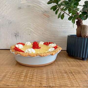 Mora Deep Fluted Ceramic Pie Dish | 9 Inch Baking Essential