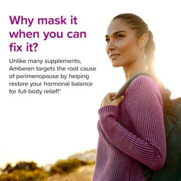 Amberen Perimenopause, Peri-Menopause Multi-Symptom Relief, Vitamin B, Vitamin E & Antioxidants Supplement, Clinically Shown to Help Support Hormone Balance, Hot Flashes & Night Sweats, 60 Count