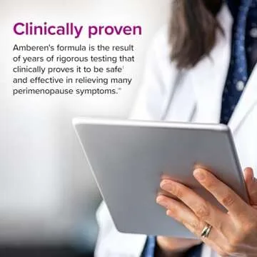 Amberen Perimenopause, Peri-Menopause Multi-Symptom Relief, Vitamin B, Vitamin E & Antioxidants Supplement, Clinically Shown to Help Support Hormone Balance, Hot Flashes & Night Sweats, 60 Count