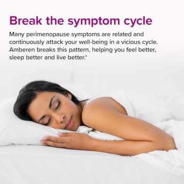 Amberen Perimenopause, Peri-Menopause Multi-Symptom Relief, Vitamin B, Vitamin E & Antioxidants Supplement, Clinically Shown to Help Support Hormone Balance, Hot Flashes & Night Sweats, 60 Count