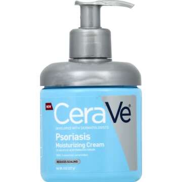 CeraVe Moisturizing Cream for Psoriasis Treatment, With Salicylic Acid for Dry Skin Itch Relief & Ur...