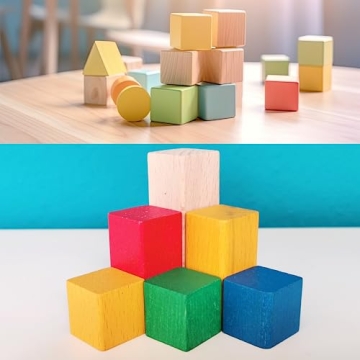 MUXGOA Unfinished Wooden Cubes for Crafting and DIY