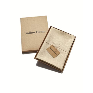 Elegant Solino Home Linen Napkins 20 x 20 Inch Set of 4