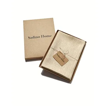 Elegant Solino Home Linen Napkins 20 x 20 Inch Set of 4