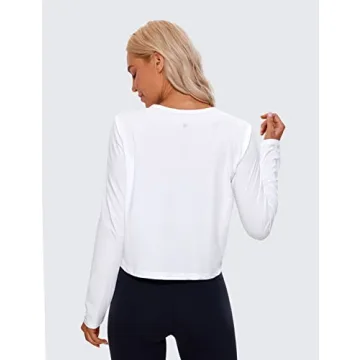 CRZ YOGA Pima Cotton Long Sleeve Women's Workout Shirt