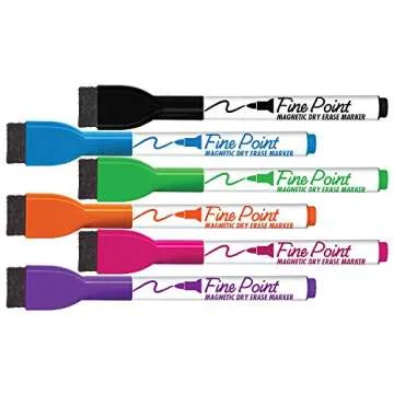 The Board Dudes SRX Magnetic Dry Erase Markers 6-Pack Assorted Colors