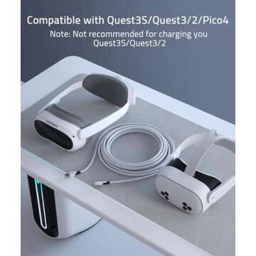 Syntech Link Cable 16FT Compatible with Meta/Oculus Quest 3/Quest 3S, Pico 4/Ultra Accessories VR He...