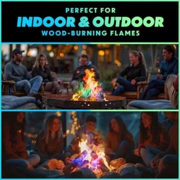 Magical Flames Fire Color Changing Packets for Fire Pit, Campfires, Outdoor Fireplaces - Camping Essentials for Kids & Adults - 12 Pack, Ultimate Flames