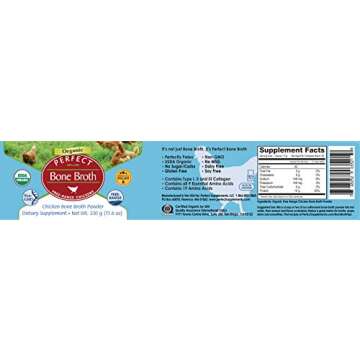 Perfect Supplements – Perfect Bone Broth – 330 Grams – Organic Free-Range Chicken Bone Broth P...