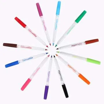 Amazon Basics Dry Erase Markers, Low Odor Ultra Fine Tip, 12-Pack, Assorted Colors