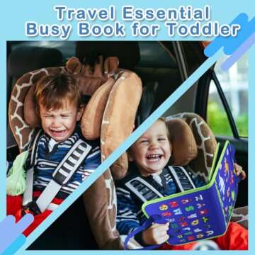 Hi-Tech Busy Book Toys, Montessori Sensory Book for Toddlers 1 2 3 4 5 Years Old, Busy Board Educational Preschool Learning Activities Toy