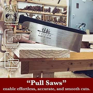SUIZAN Dozuki Dovetail Saw 6" Crosscut - Professional Japanese Pullsaw Handsaw Woodworking Tools