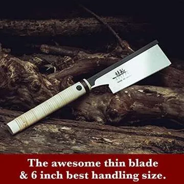 SUIZAN Dozuki Dovetail Saw 6" Crosscut - Professional Japanese Pullsaw Handsaw Woodworking Tools