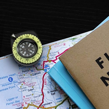 Marathon Clip-On Wrist Compass for Outdoor Navigation