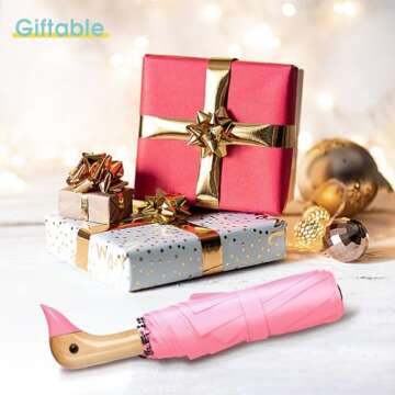 ViddVoom Duck Umbrella - Compact Travel Umbrella with a Cute Duck Head Handle for Women