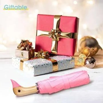 ViddVoom Duck Umbrella - Compact Travel Umbrella with a Cute Duck Head Handle for Women