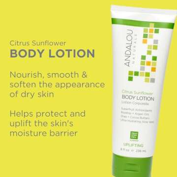 Andalou Naturals Citrus Sunflower Uplifting Body Lotion - Hydrating 8 fl.oz