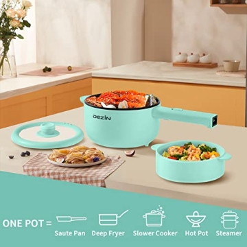 Versatile Dezin Hot Pot Electric with Steamer 2L