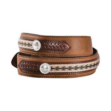 Tony Lama Men's Duke Leather Belt in Aged Bark - Classic Style and Durability