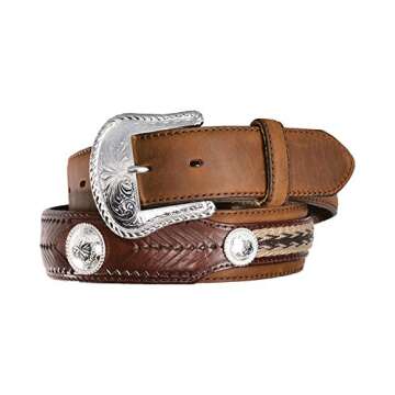 Tony Lama Duke Leather Belt in Aged Bark for Men