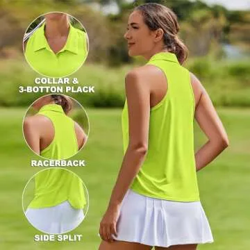 Stylish UPF 50+ Women’s Golf Tennis Shirt - PINSPARK