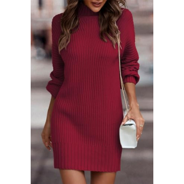 LILLUSORY Women’s Trendy Pullover Sweater Dress - Warm & Stylish