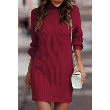 LILLUSORY Women’s Trendy Pullover Sweater Dress - Warm & Stylish