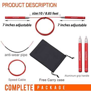 Speed Jump Rope - Adjustable & Tangle-Free