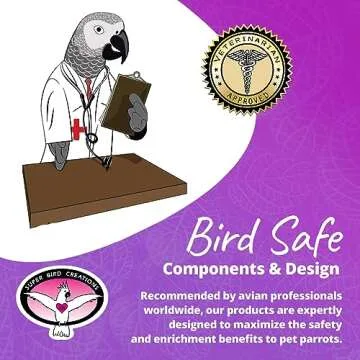 Super Bird Creations SB779 Fiesta Millet Holder Foraging Toy - Handcrafted Bird Toys with Curly Palm Spring & Crinkle Paper, Foraging Toys for Small to Medium Birds, Perfect Cockatiel Toys, 9" x 1.5"