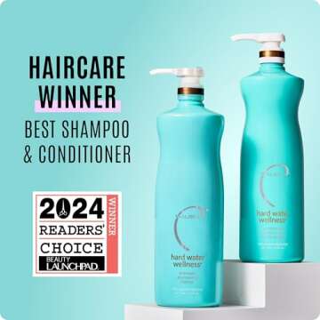 Malibu C Hard Water Wellness Shampoo and Conditioner Duo - Hydrating Hair Care for Shine & Manageability - Protects from Waterborne Elements That Cause Dry, Damaged Hair (33.8oz)