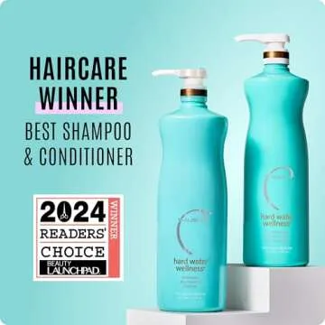 Malibu C Hard Water Wellness Shampoo and Conditioner Duo - Hydrating Hair Care for Shine & Manageability - Protects from Waterborne Elements That Cause Dry, Damaged Hair (33.8oz)