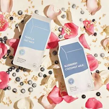 Blueberry Coconut Milk Firming Plant-Based Masks for Radiance