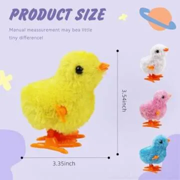 SAURAWAN 2-PCS Chicken Plush Wind Up Toys for Kids and Toddlers Ages 1-3, Wind Up Easter for Easter ...