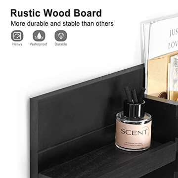 Lwenki Mail Organizer for Wall Mount – Key Holder with Shelf Includes Letter Holder and Hooks for ...